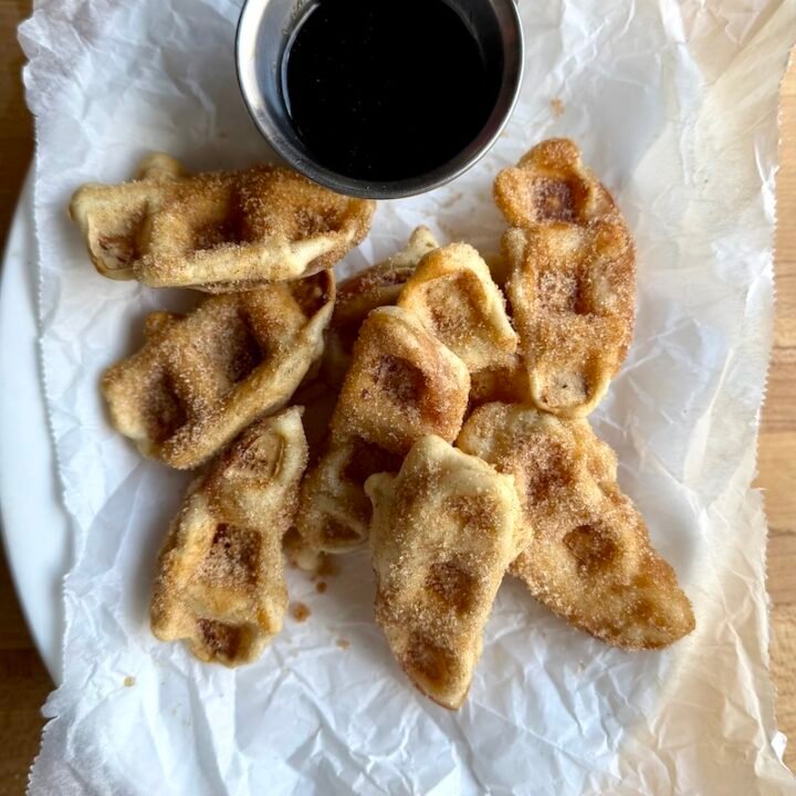 apple waffle dippers
