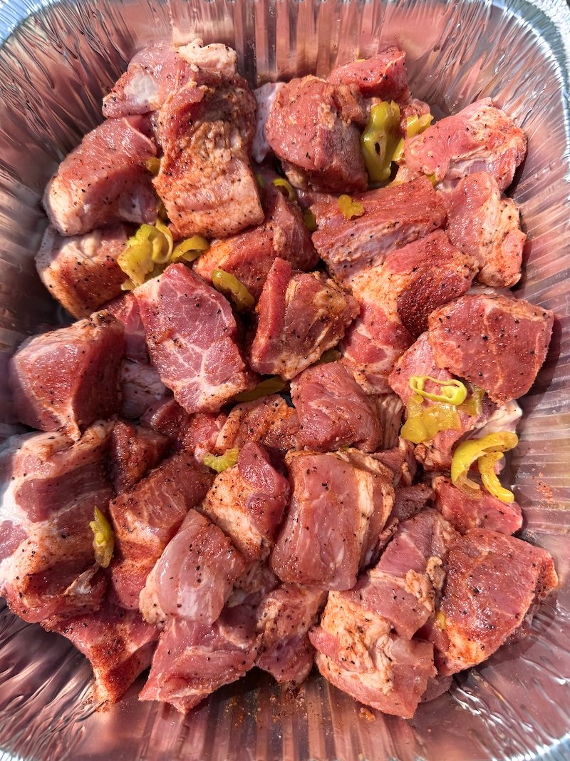 seasoning pork shoulder for burnt ends