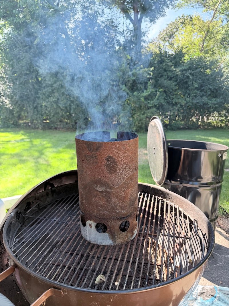 using a chimney to start coals