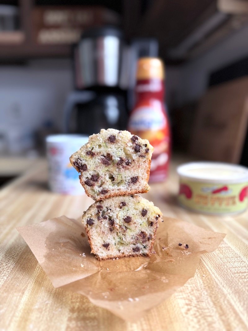 Zucchini Dark Chocolate Chip Muffins