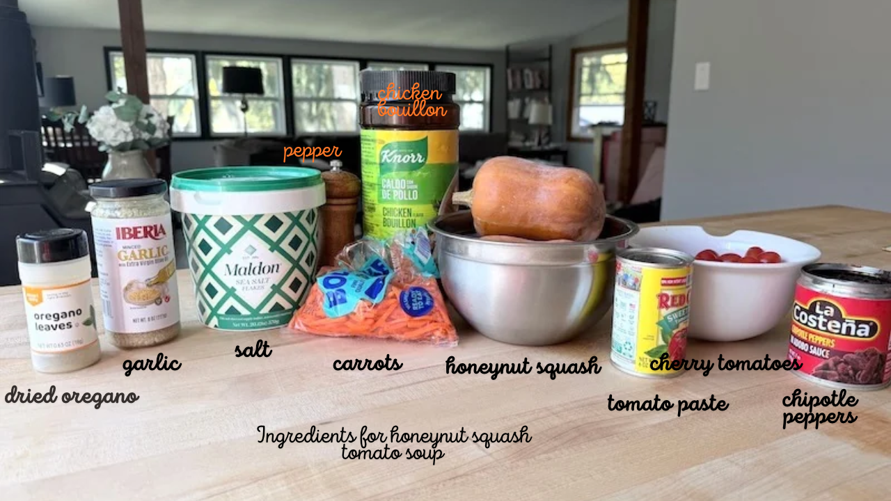 ingredients needed honeynut squash tomato