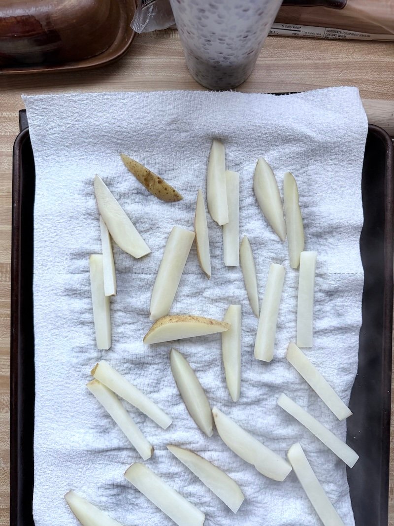 fries dried before frying